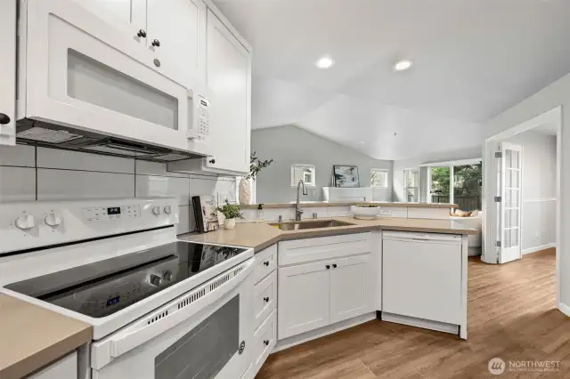 Updated kitchen with new countertops