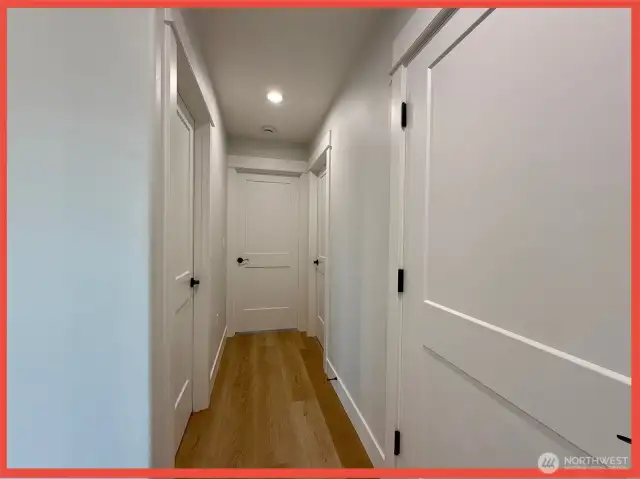 Follow the hallway to the bedrooms/bathrooms
