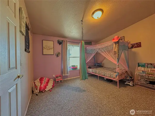 Guest bedroom with walk-in closet