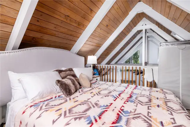Loft w/ custom blinds