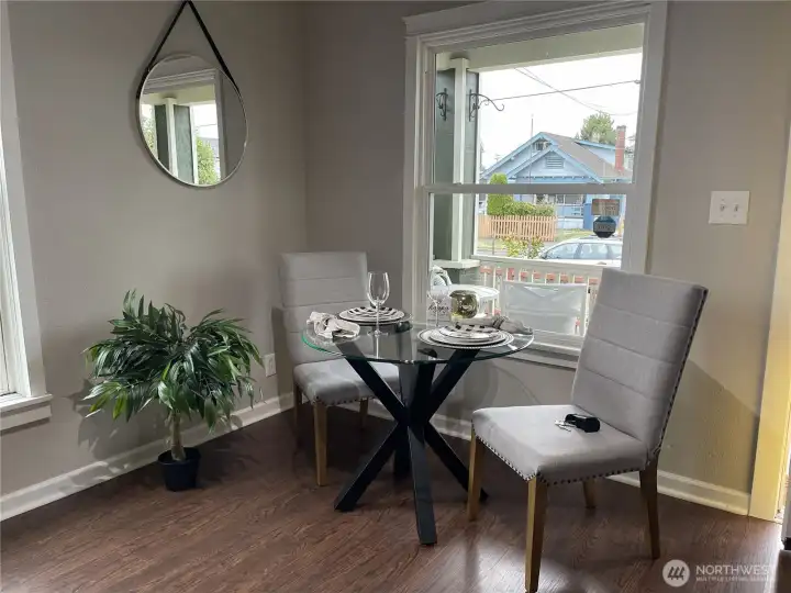 Framed by natural light, this dedicated dining area shows just how much space you really have - offering plenty of room to gather, dine, and enjoy everyday moments—without feeling cramped.