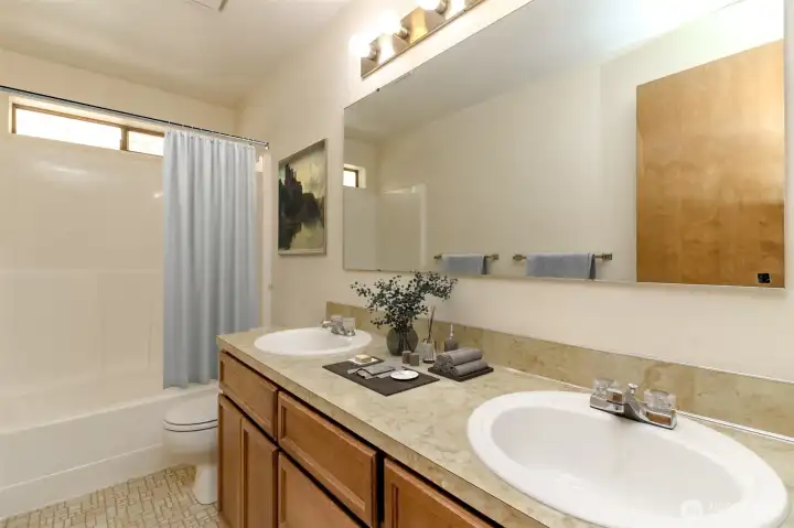 Virtually Staged - Main hallway bathroom