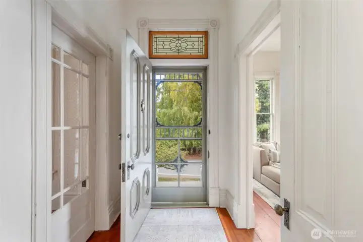 Soaring 10 foot ceilings welcome you.