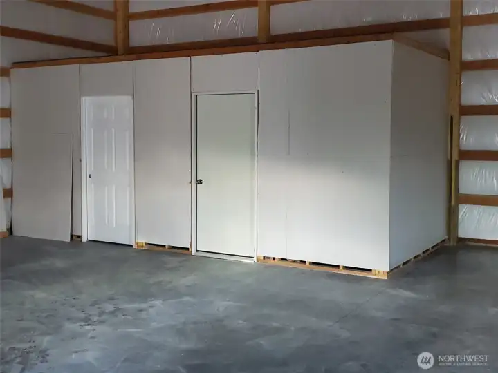 Early pics of bath/laundry room, mancave and loft.