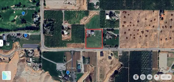 Google earth view with surrounding points of interest. Boundary lines are approximate, buyer to verify.