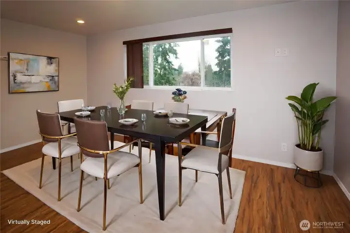 Virtually Staged Dining Area