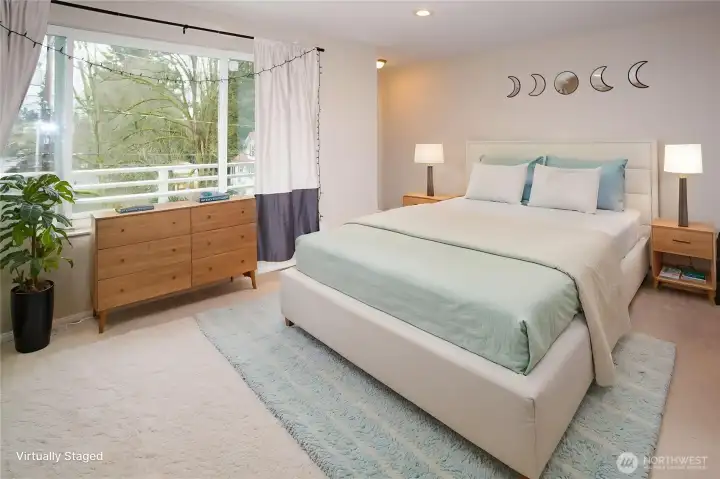 Virtually Staged Primary Bedroom