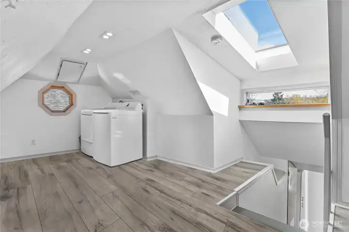 In-unit laundry for Unit A.