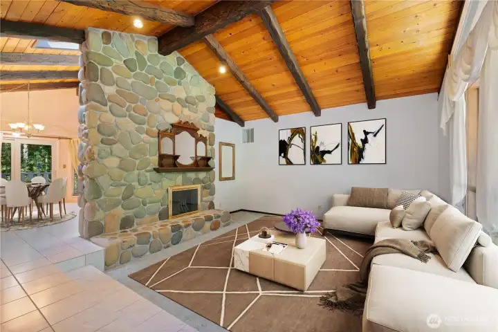 Virtually Staged Living Room