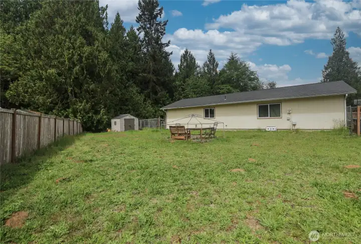 Spacious yard