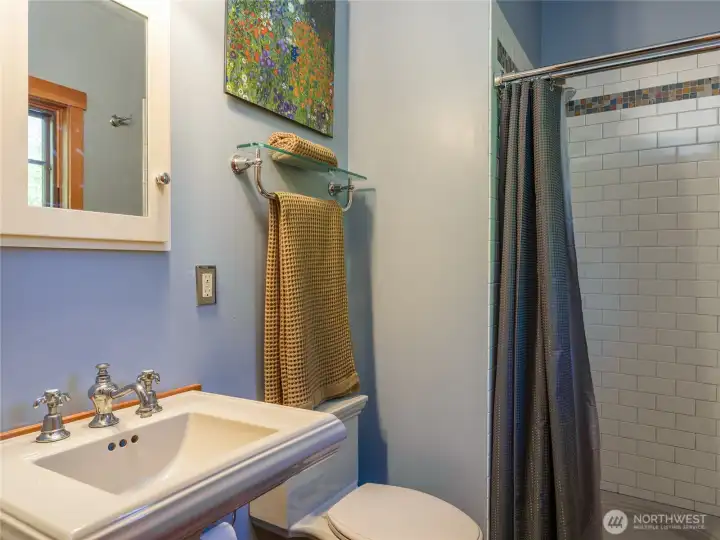 Three-quarter bath for the studio and shop/garage. Three-quarter bath for the studio and shop/garage.