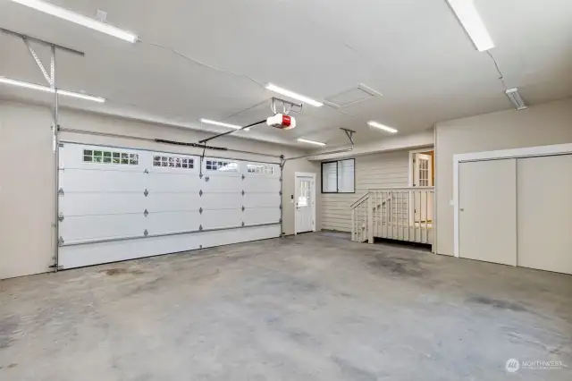 672 sqft garage/shop attached on the main level!