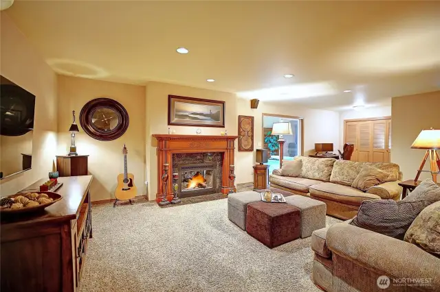 Living Room with gas fireplace.