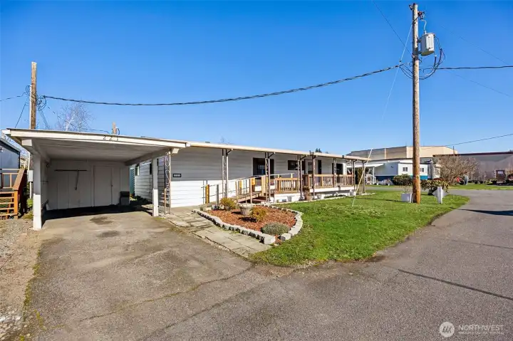Carport w/ shed