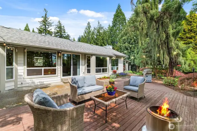 Backyard bliss: upgraded deck perfect for unwinding under the stars.