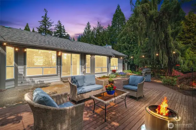 Backyard bliss: upgraded deck perfect for unwinding under the stars.
