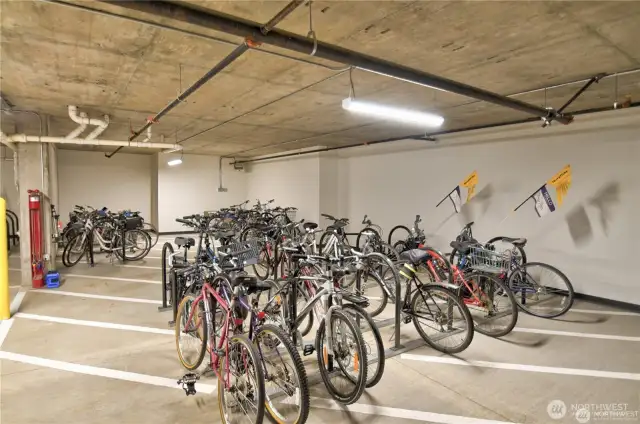 There's room for your bikes in the garage.