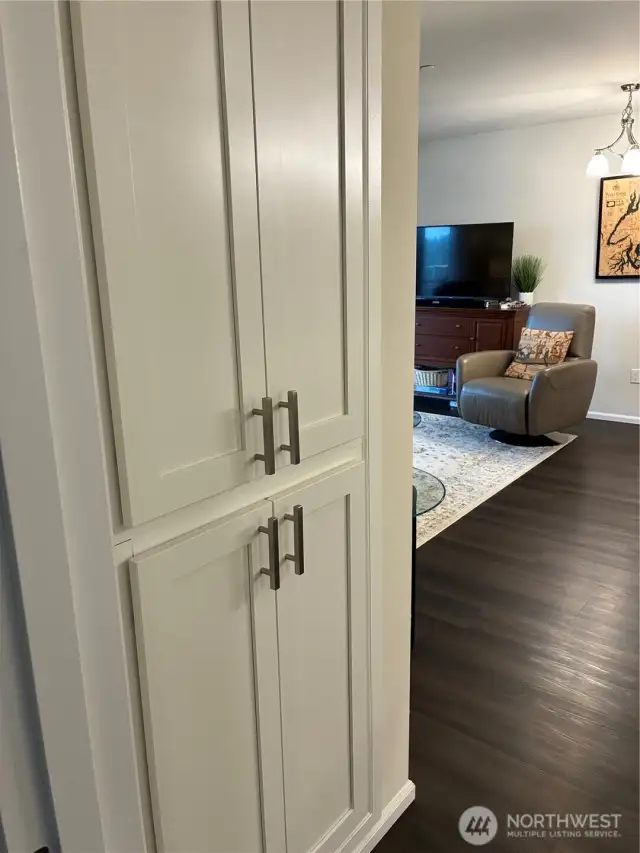 Linen closet in hallway