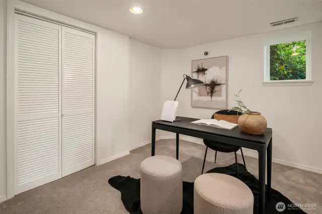 Lower level flex space