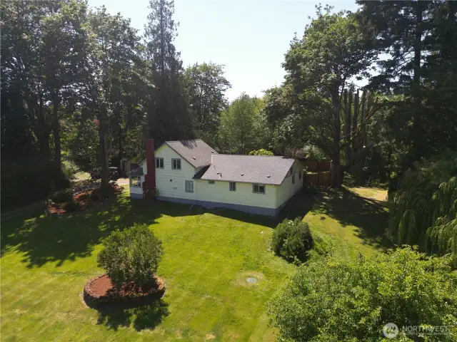 Front drone shot