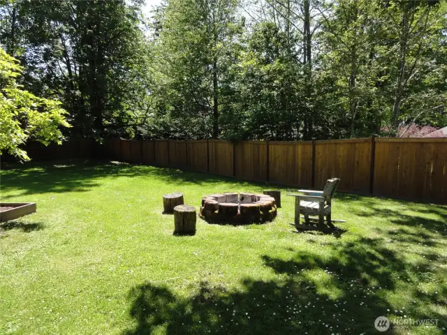Firepit in back yard.