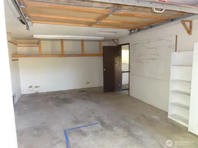 Interior of garage.