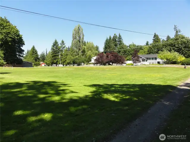 Front yard, Lidstrom Rd in background