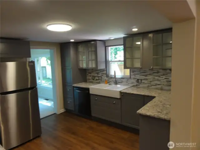 Kitchen with dining room off the back