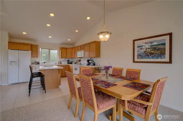 Dining room and kitchen