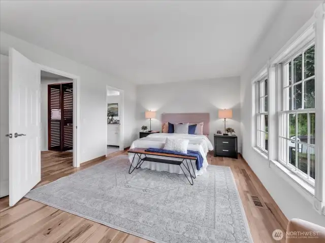 Primary suite upstairs.
