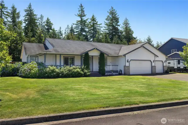 Lovely & gracious one-level living on 1/3 acre lot in the quaint historic community of McCleary - where quality & value meet! Only 20 minutes from Westside Olympia, this 2,276 sqft 4BR/2BTH floorplan separates your primary bedroom from the others. Office & formal dining space as well! Primary 5 pc bath boasts a jetted tub for those leisurely soaks. Walk-in closets in ALL bedrooms. Large living space open to your over-sized kitchen with island, walk-in pantry & eating area. Picture windows allow you to enjoy the view of your private backyard w/covered patio. Heat pump for A/C! NEW water heater & newer furnace! Plenty of storage & parking in your 3 car garage w/shop area! Raised garden beds w/blueberry bushes bursting w/berries! A must see!