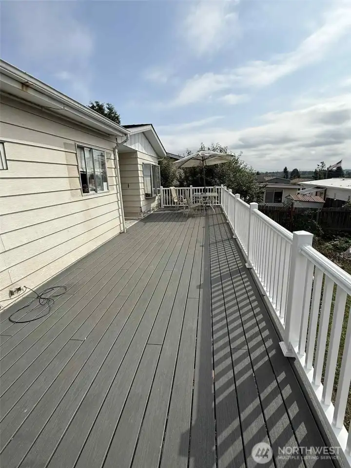 8450 Treevue Rd. with new 2025 deck with view of Birch Bay.