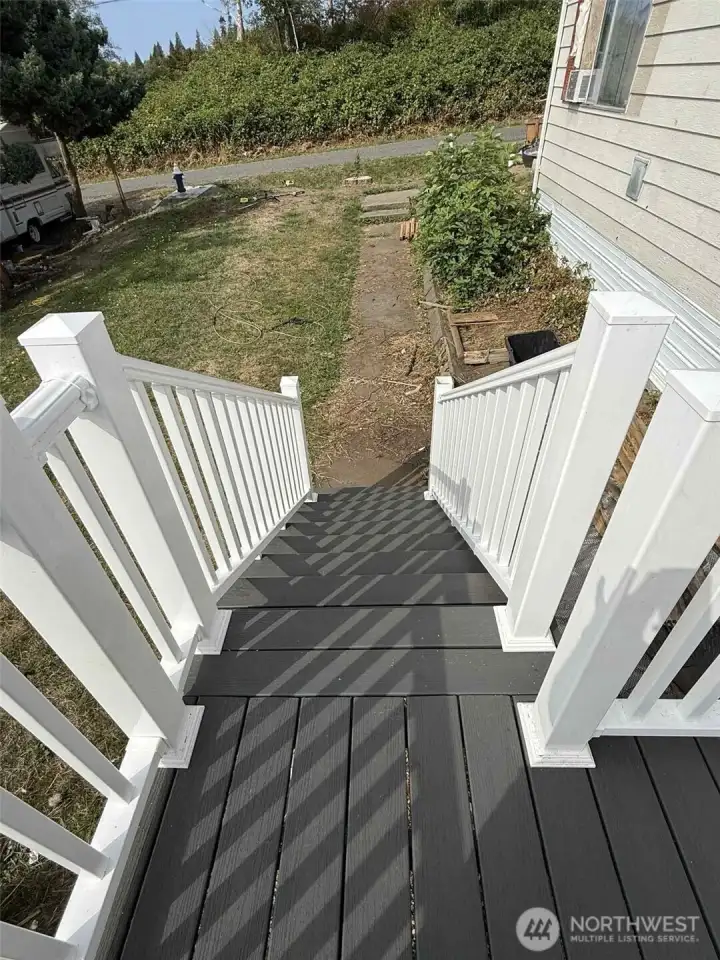 New deck stairs.