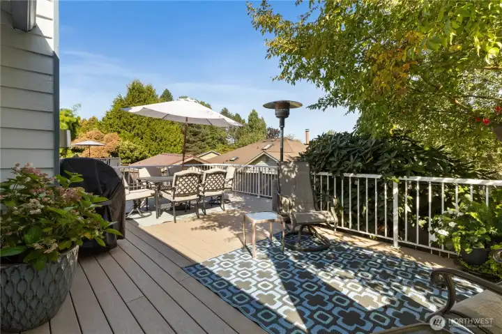 Entertain to your heart's delight on this multi level composite deck.