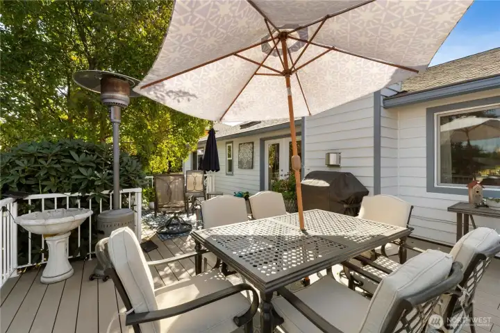 Plenty of room for multiple tables on the upper deck.