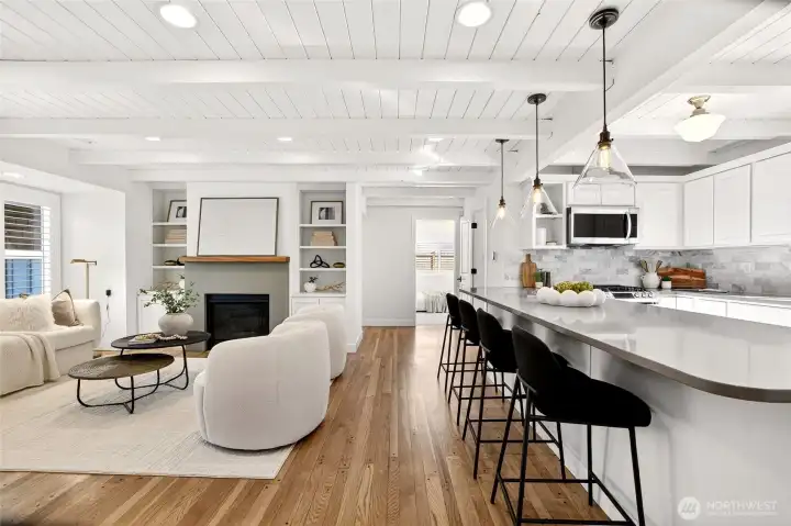 Open concept kitchen is great for entertaining or daily use