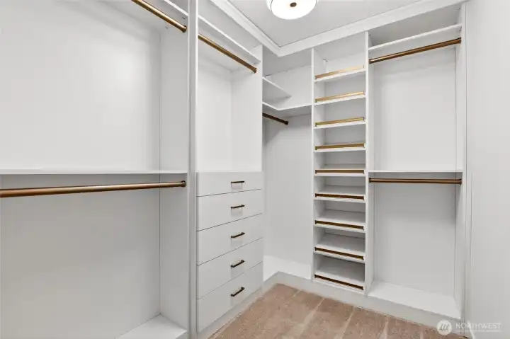 Spacious walk in closet