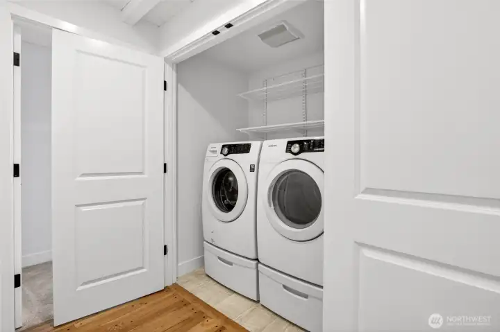 Full size Washer & Dryer are included. Separate laundry closet is rare for a rambler!