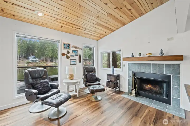 Mallard Duck - Cozy fireplace