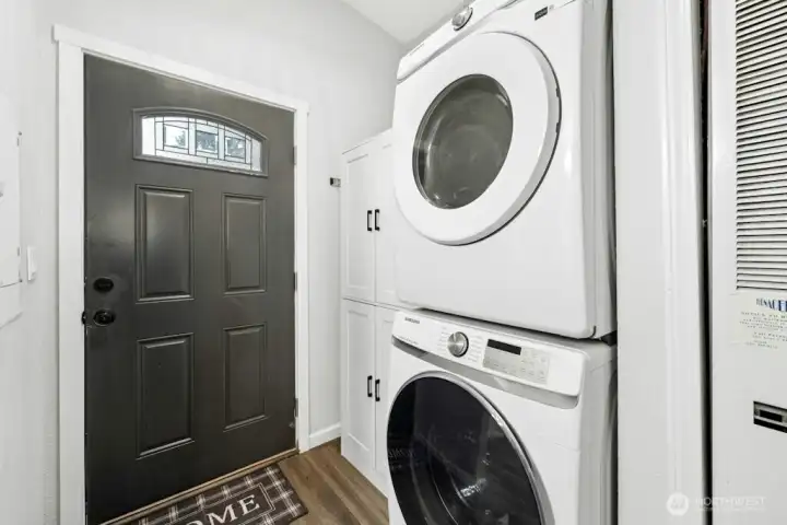 Laundry room and rear door