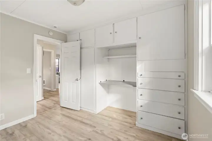 Bedroom 1 storage/office