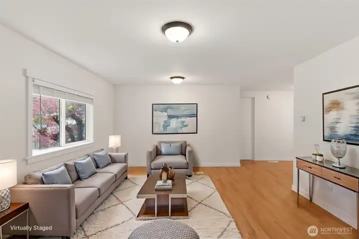 Enter in and be welcomed by the living room