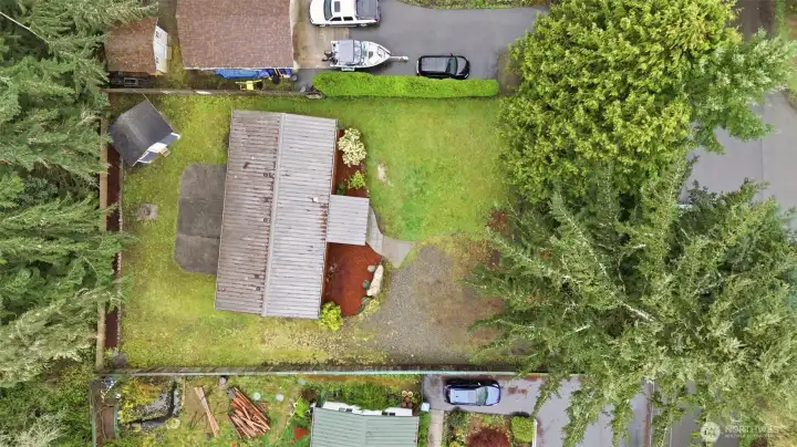 Partially fenced yard