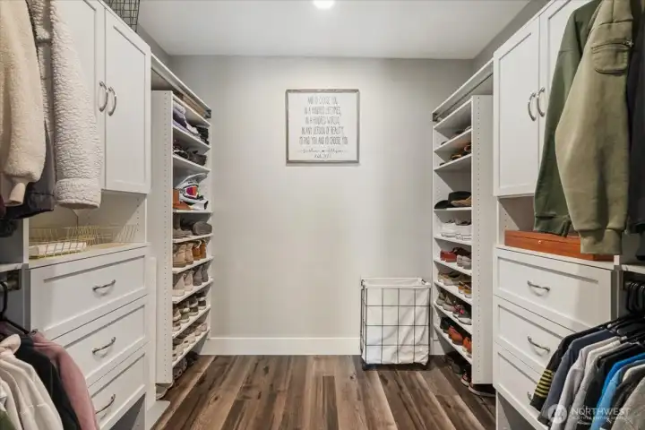 Generous walk in closet