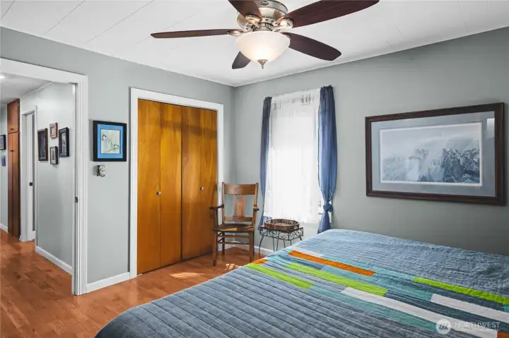 Main Level Primary Bedroom has Walk In Closet