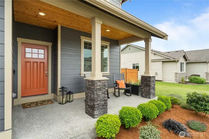 Covered porch entry to 5-bedroom Stanwood WA home near schools, parks and outdoor recreation Covered porch entry to 5-bedroom Stanwood WA home near schools, parks and outdoor recreation