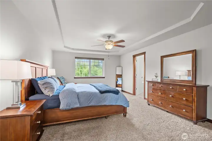 Primary suite with spacious layout and natural light in a 5-bedroom Stanwood WA home Primary suite with spacious layout and natural light in a 5-bedroom Stanwood WA home