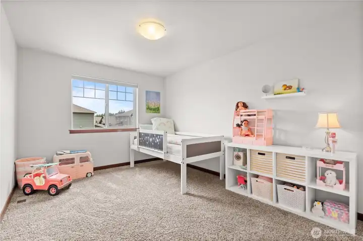 Bright secondary bedroom in 5-bedroom home located in Stanwood School District Bright secondary bedroom in 5-bedroom home located in Stanwood School District