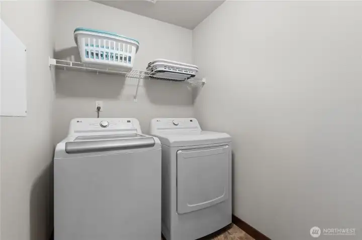 Dedicated laundry room with storage space in newer 2020 Stanwood WA home Dedicated laundry room with storage space in newer 2020 Stanwood WA home