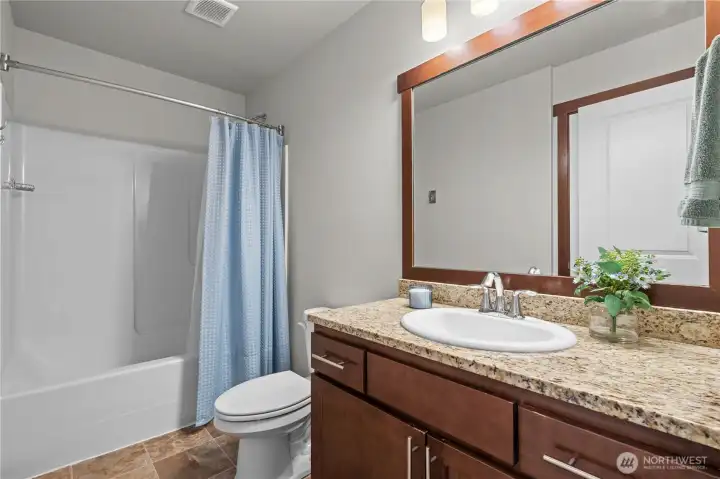 Full bathroom with modern finishes in move-in ready home for sale in Stanwood WA Full bathroom with modern finishes in move-in ready home for sale in Stanwood WA